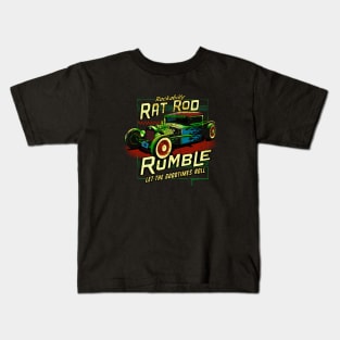 ROCKABILLY RAT ROD Kids T-Shirt